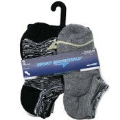 Wholesale - 10pk BLK SPORT ESSENTIALS COLORBLOCK HC NS SOCKS SIZE 6-8, UPC: 193159198848